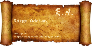 Rázga Adrián névjegykártya